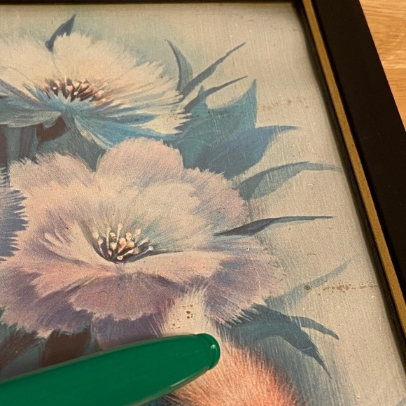 MCM cats vintage kitten flowers black framed prints kitsch 70s colors K Chin art - Picture 7 of 16